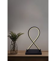 3 Renk Loop Masa Lambası LED – Modern Siyah Loop Tasarım Dekoratif Aydınlatma