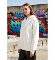 Kadın Kapüşonlu Düşük Kol Fermuarlı Sweatshirt Uzun Kollu Kalıp Fonksiyonel Dayanıklı Spor