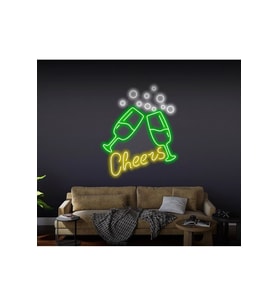 Cheers Yazılı ve Şekilli Neon Tabela