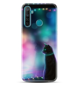 Realme 5i 5 Pro 6i 7 Pro 8 Kılıf Desemli Silikon Window Cat 1787