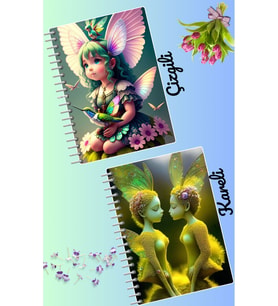 Büyülü tasarımlar defter seti 2 adet A4 boyutu 21*30 çizgili + kareli 60 syf