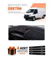 FORD TRANSİT (2007-2012) Uyumlu Torpido Koruma Örtüsü Oto Kılıfı - Siyah