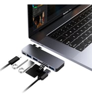 MacBook Pro 13'' ve 15'' için Uygun Yüksek Hızlı 5 Gbps USB Hub Çoklayıcı Dönüştürücü Çoğaltıcı (Siyah)