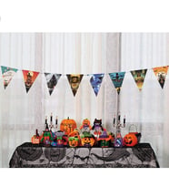Durukar® Cadılar Bayramı Halloween Flama Bayrak Banner Süs 8 li 3 Metre