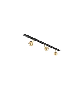 Mylights 1mt Ray Alimünyum Gövde Üçlü 3lü Mat Altın Eskitme Kaplama Tasarruflu Led Ampul Ray Spot