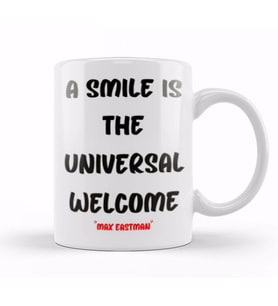Smile emoji Quotes Funny Happy Face Love Gift Kupa Bardak Porselen
