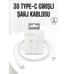 Iphone Uyumlu İos Uyumlu Lightning Hızlı Şarj Tye C Lightning Şarj Kablosu