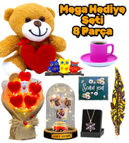 Mega Hediye Seti - 8 Farklı Hediyeli Kişiye Özel Premium Set - Kişiye Özel Hediye (Model 6)