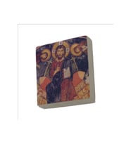 Kapadokya Göreme Karanlık Kilise Freski - Deesis Baskılı Taş Magnet 5X5