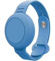 Buff TagSafe Çocuk Bileklik Silikon AirTag Uyumlu Kılıf Saat Hafif Su Geçirmez (Mavi)
