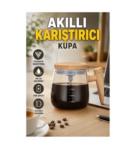 400 ml USB Şarjlı Otomatik Karıştırıcı Kupa – 7000 rpm Dokunmatik Kontrollü IP6