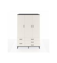 Kronos Dolap 5 Raflı 5 Çekmeceli Tek Askılı 132x59x195 Antrasit-Aytaşı/Aytaşı