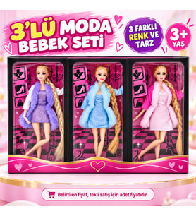 AGH 519 MY GİRL FASHİON ELBİSELİ KÜRKLÜ BEBEK(Belirtilen fiyat, tekli satış için adet fiyatıdır.)