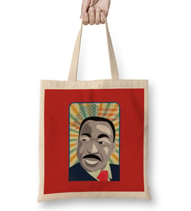 MLK Make His Dreams Reality Black History Month Blm Black Lives Matter Bez Çanta Uzun Saplı