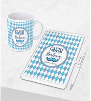 Kişiye Özel  Babalar Günü Hediyesi Defter& Kupa   &Kalem Seti