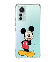 Xiaomi Mi 12 Lite Uyumlu Köşe Korumalı Antişok Kapak Mickey Mouse Tasarımlı Şeffaf Silikon Kılıf