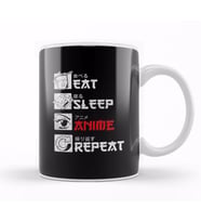Eat Sleep Anime Repeat 02 Kupa Bardak Porselen
