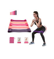 5 Li Farklı Dirençte Squat Bandı Hafif Orta Sert Pilates Aerobik Çalışma Lastiği Egzersiz Fitness