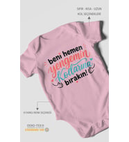 Yengeye Özel Kısa Kollu Bebek Body %100 Pamuk