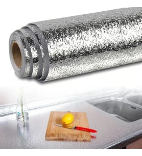 Durukar® Rulo Gümüş Alüminyum Folyo Duvar Kağıdı, Kendinden Yapışkanlı Raf İçi, Su Geçirmez Folyo 2