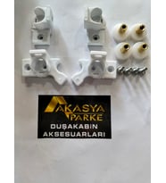 DUŞAKABİN TEKER SETİ KÖŞE GİRİŞLİ  DUŞAKABİNLER