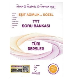 Karekök Yayıncılık Karekök TYT Tüm Dersler Eşit Ağırlık ve Sözel Soru Bankası (Yeni) (Çok Renkli)