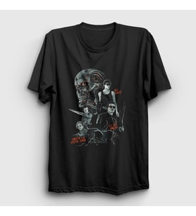 Presmono Unisex Siyah Poster Film The Terminator T-Shirt 254690tt