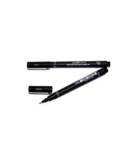 Uni-Ball Teknik Çizim Kalemi Markör Akrilik Uçlu Kalem Fine Line Pin 0.6 Mm Siyah (12 Li Paket)
