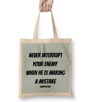 Napoleon Quotes gift Bez Çanta Uzun Saplı