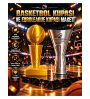 Basketbol Kupası ve EuroLeague Kupası Maketi Seti Dekoratif Basketbol Ödülleri