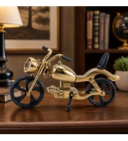 Gold Siyah Dekoratif Metal Motosiklet Modeli Masaüstü Obje