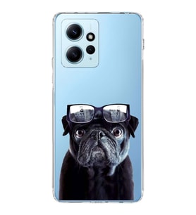 PrintiFy Xiaomi Redmi Note 12 4G ile Uyumlu 1mm Slim Fit Köpek 3 050f Baskılı Şeffaf  Kılıf
