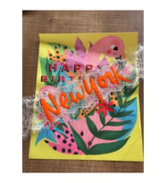 26X20 CM  HAPPY BİRTHDAY TÜLLÜ APLİKE ARMA YAMA