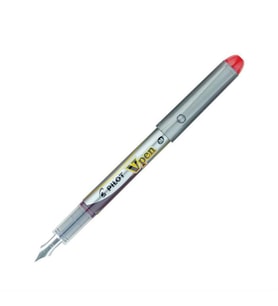 Pilot V-Pen Silver Kullan At Dolma Kalem Kırmızı SVP-4M-R