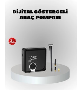 Dijital Ekranlı Şarjlı Hava Kompresörü 150 Psı Güçlü Motorlu