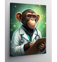 Kanvas Tablo Doktor Şempanze