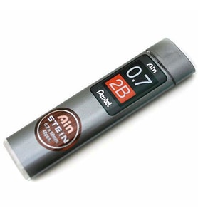 Pentel Ain Stein Min (Mekanik Kurşun Kalem Ucu) 0.7 mm 2B 40'lı Tüp 