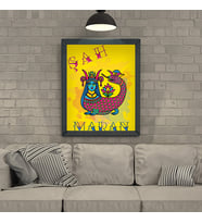 Ezgoola / Renkli Şahmaran Poster Çerçevesiz / Otantik Pop Art Sanat Tasarımı / Ezgoola Grafik Poster / 350 gr Kaliteli Kağıt / Poster / Mistik Poster