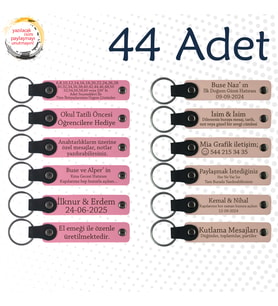 Pembe & Pudra, 44’li Set, Tarih ve İsimli Deri Hediyelik, Dans Atölyesi Katılımcılarına Anı