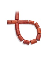 Mercan Doğal Taş Parlak Turuncu Silindir Kesim Kesim 16x22mm Dizi