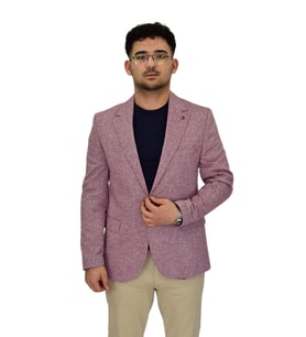 Erkek Bordo Tek Spor Ceket Çift Yırtmaçlı BGL-ST04464