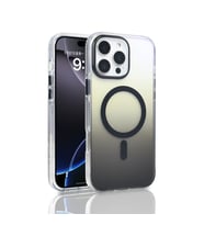 Apple iPhone 16 Pro Max Kılıf Transparan Renk Geçişli M-safe Şarj Özellikli Toro (Siyah)