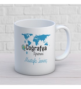 Kişiye Özel Meslek Coğrafya Öğretmeni  Hediyelik Kupa Bardak 1 Adet