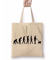 Evolution Pug Evrim Köpek Bez Çanta Uzun Saplı