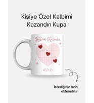 Sevgiliye Özel Kalbimi Kazandın Kupa