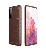 Samsung Galaxy S21 Plus Kılıf Esnek Soft Karbon Tasarım Legion Serisi (Kahverengi)