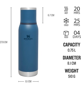 Stanley Adventure To-Go Termos, Mavi (Abyss), 0.75 Litre (Çok Renkli)