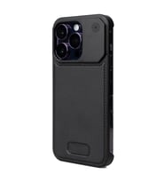 Lexroo iPhone 14 Pro Max Kılıf M-safe Şarj Özellikli Mekanizmalı Koku Hazneli Mostar Kılıf - Siyah