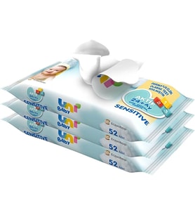 Baby Aktif Sensitive Islak Mendil 3x52 156 Yaprak