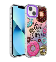 Apple iPhone 13 Kılıf Renkli Desenli Sert Silikon Zore Korn Kılıf NO11